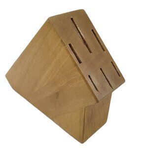 Regent Sheffield Knife Block empty Wood 6 slot for up to six Knives for counter